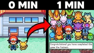 I 100% this Pokemon Game in 1 Minute