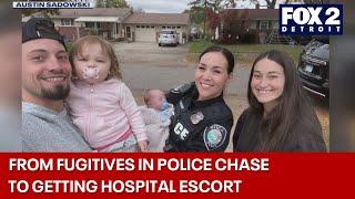 From Utica chase to police escort - couple's baby on the way