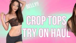 [4K] Cute Crop Tops Try On Haul!