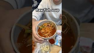 What does raw fish soup taste like
