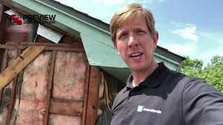 Sheathing Removal in Siding Replacement Part 1 - Explained in a Quick Minute by Preview Construction