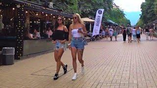 Walking in Sofia Bulgaria - Summer Walk - Graf Ignatiev & Vitosha Main Streets