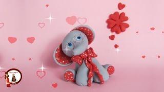 Elephant Cake Topper in Love for Valentine's Day Tutorial How To