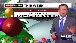 FOX 12 Oregon Sunday evening weather forecast for Portland (12/22)