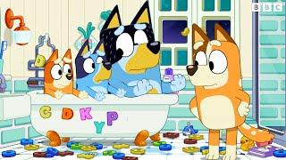 Bluey Tricks Dad - Burger Shop in the Bath | Blue Monday | CBeebies