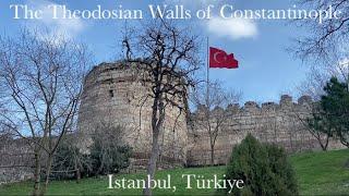 The Theodosian Walls of Constantinople in Istanbul, Türkiye