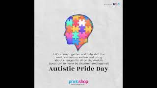Autistic Pride Day #18june #Printshop #short #autistic #prideday