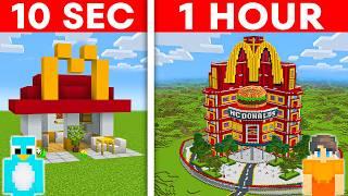 10 Seconds vs 1 Hour - Modern McDonalds Build Challenge in Minecraft