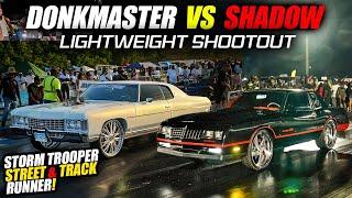 DONKMASTER New Donk STORM TROOPER Vs UNDEFEATED SUPERCHARGED GBODY - $3000 BIG RIM SHOOTOUT & CRUISE