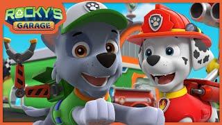 Marshall's Firetruck Horn Needs a Replacement - Rocky's Garage - PAW Patrol Cartoons for Kids