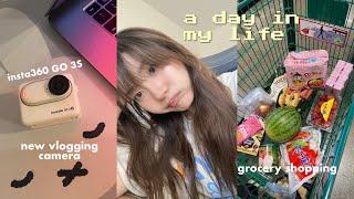 simple life  snoopy museum, vlogging with insta360 GO 3S, buldak ramen and hwachae