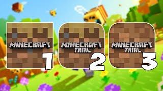 Minecraft Trial 1 VS Minecraft Trial 2 VS Minecraft Trial 3 - Which Version Is BETTER!!