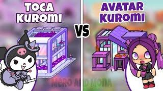 Toca Life World vs Avatar World Kuromi House  Kuromi Compilation! [ Cute toca boca House ideas ]