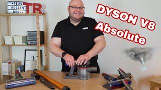 Dyson V8 Absolute im Test Review /Reinigung und Umgang des Dyson Akkusauger mit Stiel