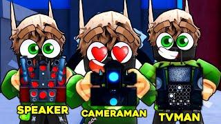 RODZINA SPEAKERMAN VS CAMERAMAN VS TVMAN w SKIBIDI TOILET TOWER DEFENSE UPDATE w ROBLOX