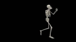 Halloween Projection Loop Dancing Skeleton