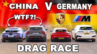 Porsche Taycan GTS v BMW iX M60 v Chinese Teslas: DRAG RACE