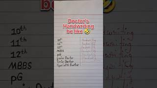 Doctor's Handwriting || Amusing Handwriting || #shorts #funny #comedy