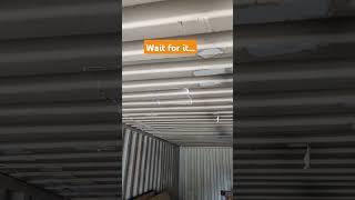 Shipping container solar ventilation cut out