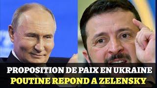 POUTINE REPOND A ZELENSKY - PROPOSITION DE PAIX EN UKRAINE #ukraine #poutine #zelensky #paixukraine