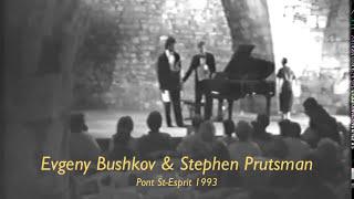 RARE DOCUMENTARY - EVGENY BUSHKOV/STEPHEN PRUTSMAN(1993) - R. Strauss Violin Sonata op.18, 1st mnt