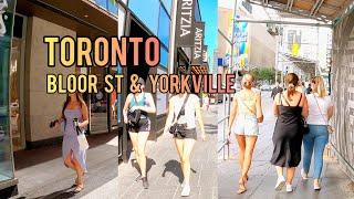 Toronto Downtown Bloor St And Yorkville Village Walking Tour Toronto Canada 4K