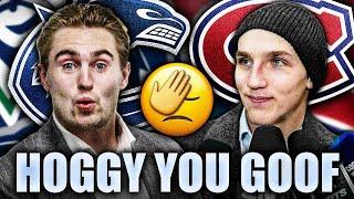 NILS HOGLANDER TAKES THE DUMBEST PENALTY I'VE EVER SEEN + LANE HUTSON DESTROYS THE CANUCKS (Habs)