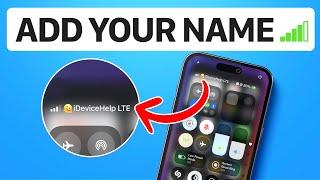 How to add Your Name on your iPhone Carrier Logo