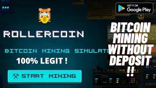 Bitcoin, Doge, Etherium Mining Without Deposit ! Legit & 100% Pay ! ROLLERCOIN Tutorial