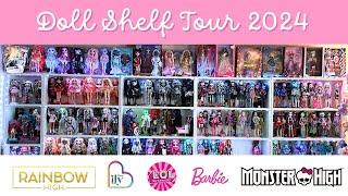 Doll Shelf Tour - 200+ Collection - Rainbow High, Monster High, Disney ILY 4Ever, Barbie, LOL OMG