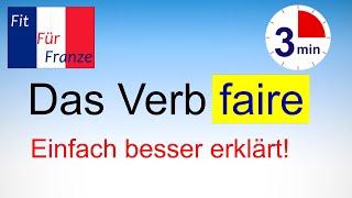 Das Verb faire | Einfach besser erklärt! #französischlernen