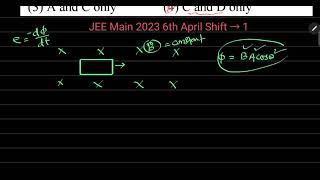 The induced emf can be produced in a coil by | JEE Main 2023 6th April