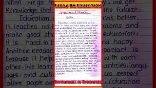 Importance of education essay in english l Paragraph essay on important of education  #education