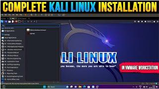 How to Install Kali Linux In VMware Workstation 2024  Process of Kali Linux Installation in VMware