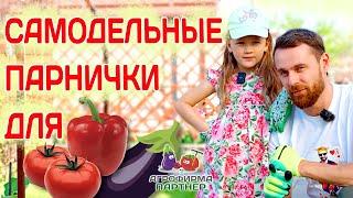 Высадка баклажанов в открытый грунт |  Как сделать удобные парники #огород #дача