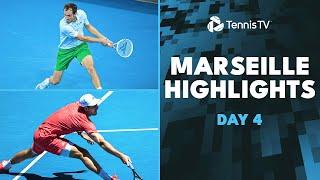 Medvedev Headlines Vs Herbert; Hurkacz Faces Zhang  | Marseille 2025 Day 4 Highlights