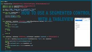 [Swift 3 Tutorial] - How to use a segmented control with a UITableview