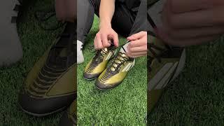 Lacing up the new Adidas f50 Messi #football #soccercleats #soccer #footballboots