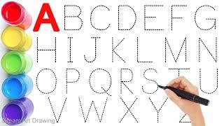 Alphabet, collection for writing along dotted lines for kids -p3, ABC song, A to Z, Kids education