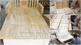 (P3) Making The Surface Of Wooden Bed Combined With Armchair | Do Go 24H #woodworking