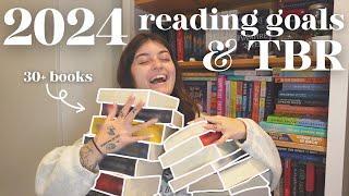 my 2024 reading goals and 30+ tbr list 