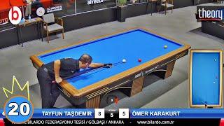 TAYFUN TAŞDEMİR High RUN 20 !! | TÜRKİYE 3 Cushion Billiards Championship STAGE 2 -A- 2024 #billar