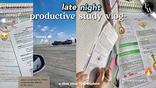 ⏰LATE NIGHT study vlog as a *10th grader* // solving sample papers,lectures notes