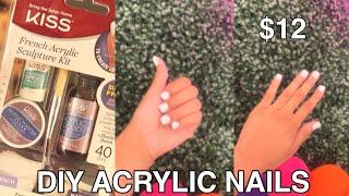 DOING MY OWN ACRYLIC NAILS AT HOME | DIY ONLY $12