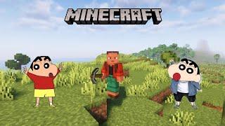 LET'S CREATE A NEW WORLD WITH SHINCHAN AND PINCHAN  MINECRAFT JAVA EDITION PART 1