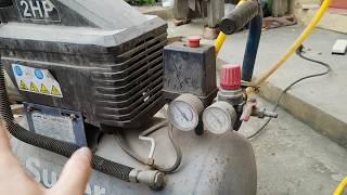 Cách chỉnh áp Chạy Ngừng máy nén khí How to adjust the Stop pressure of the air compressor - Đam Mê