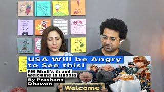 Pak Reacts USA Will be Angry to See PM Modi's Welcome in Russia | Putin and PM Modi's viral video