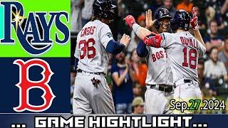 Boston Red Sox Vs. Tampa Bay Rays  (09/27/2024) GAME Highlights |MLB Season 2024