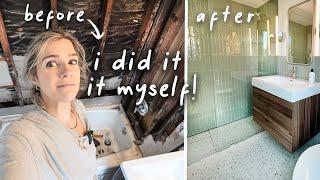 I Gave my Bathroom a Renovation MYSELF.... DIY Renovation Before & After