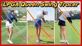 LPGA Top Leaders' Various & Beauiful Swing Tracers